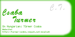 csaba turmer business card